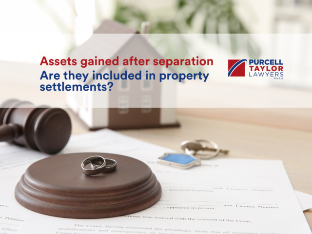 Assets gained after separation